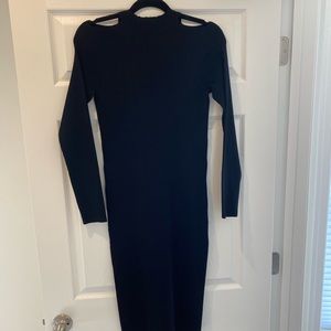 Vince black midi sweater dress